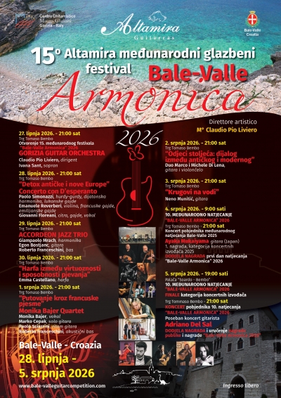 15. Altamira međunarodni glazbeni festival „Bale-Valle Armonica“ 2026.